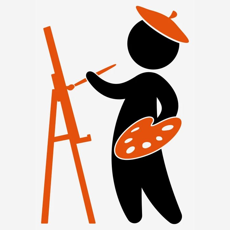 A painter working on his masterpiece