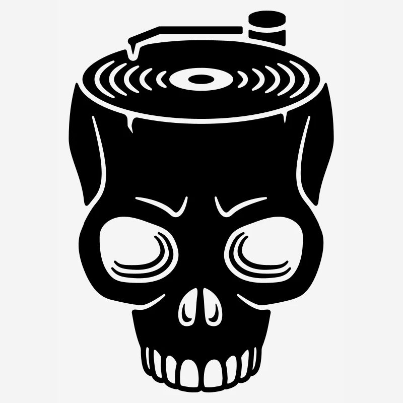 Skull Record Player