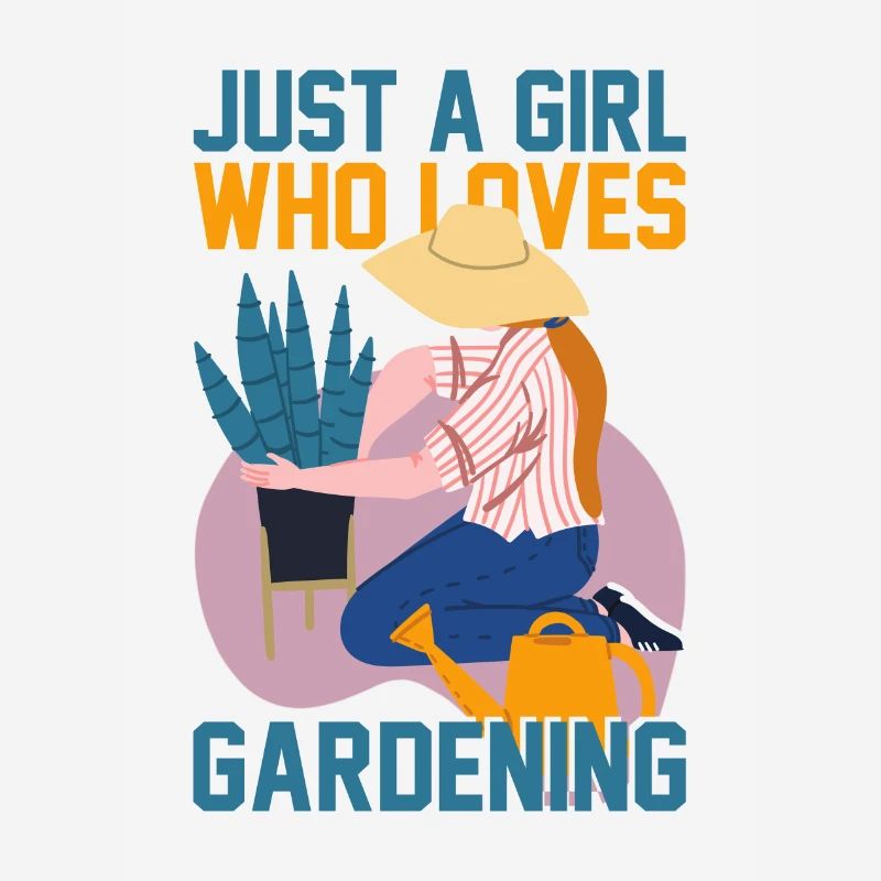 NUR EIN MÄDCHEN, DAS GARTENARBEIT LIEBT