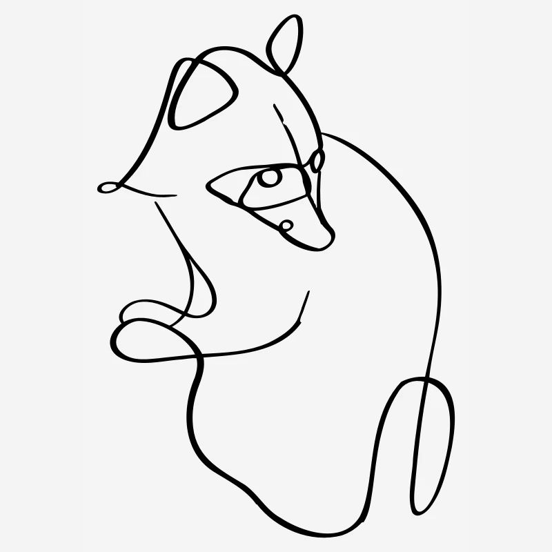 Stylized stylized stylized raccoon