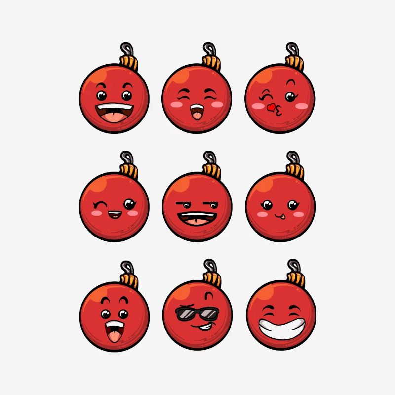 9 Weihnachtskugeln #1/10 Rot