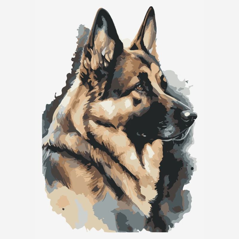 German Shepherd Watercolors