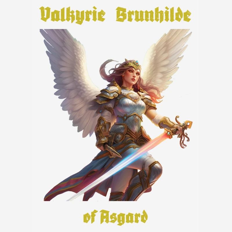 Valkyrie Brunhilde avec ailes et épée