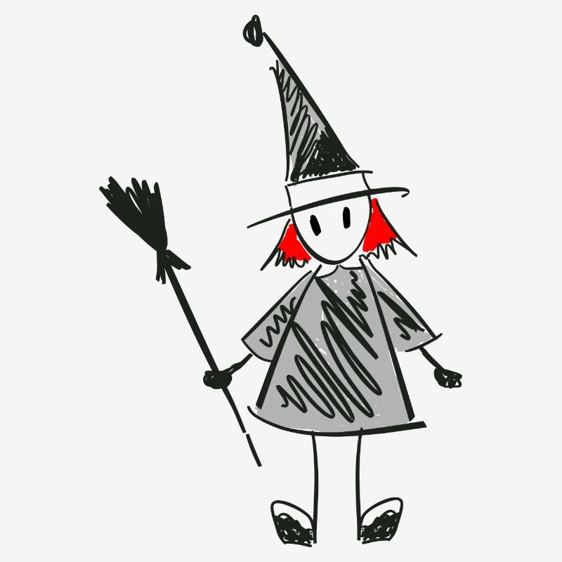 stylized witch design