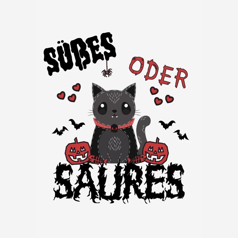 schrecklich niedliches Design süßes oder saures