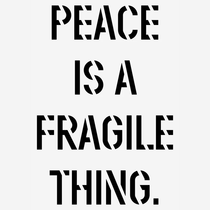 Peace vs. War statement pacifism stencil