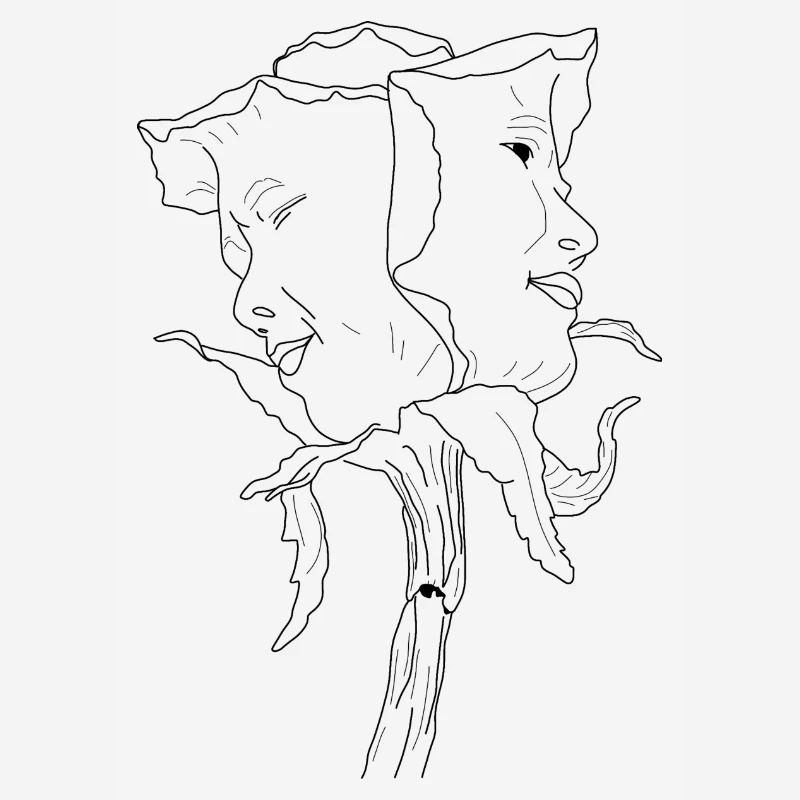 Rose a visage