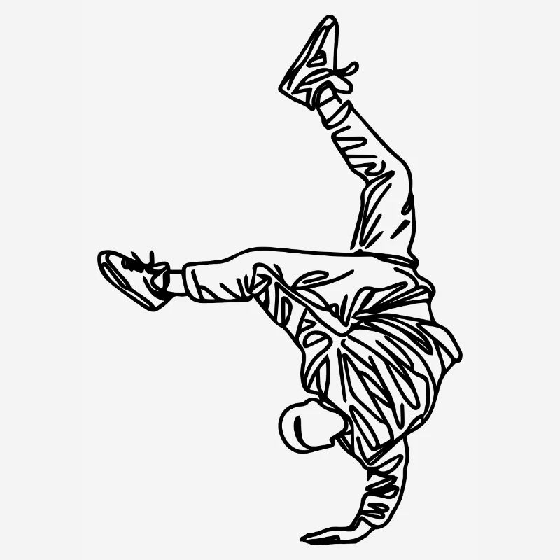 Dessin de breakdancer