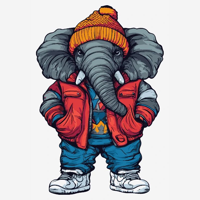 Elephant Funny Winter