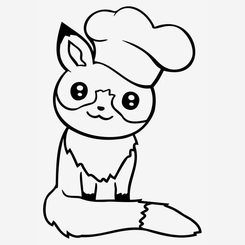 Fox Chef's Hat Chef Cooking Restaurant Kitchen