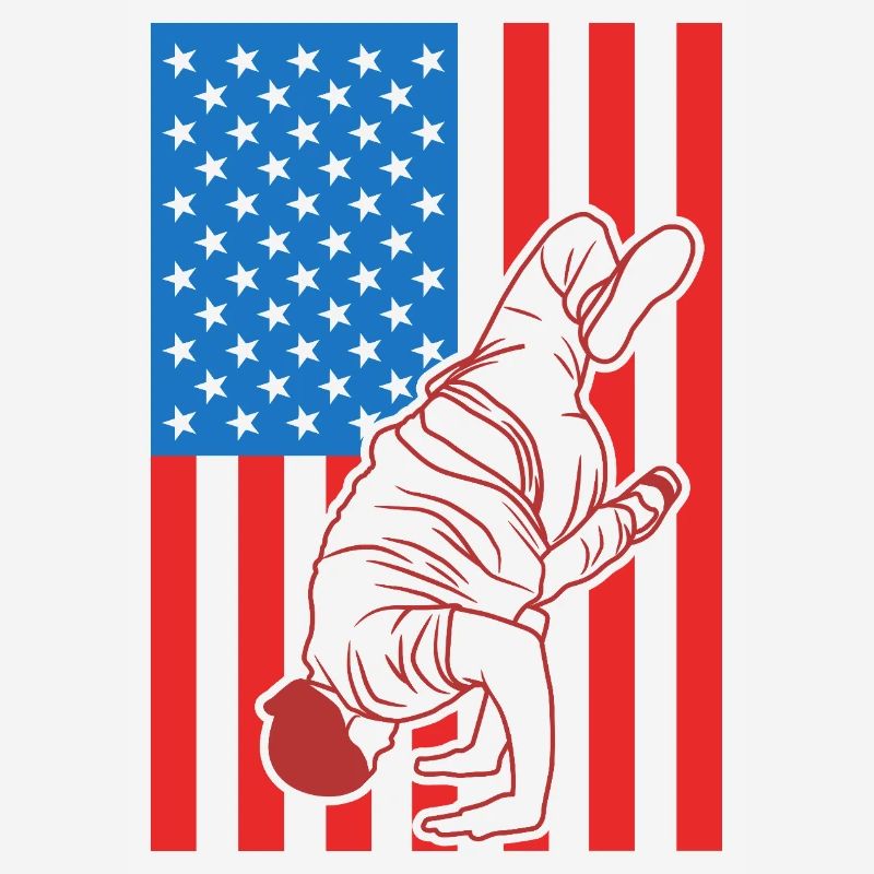 Drapeau Breakdance USA