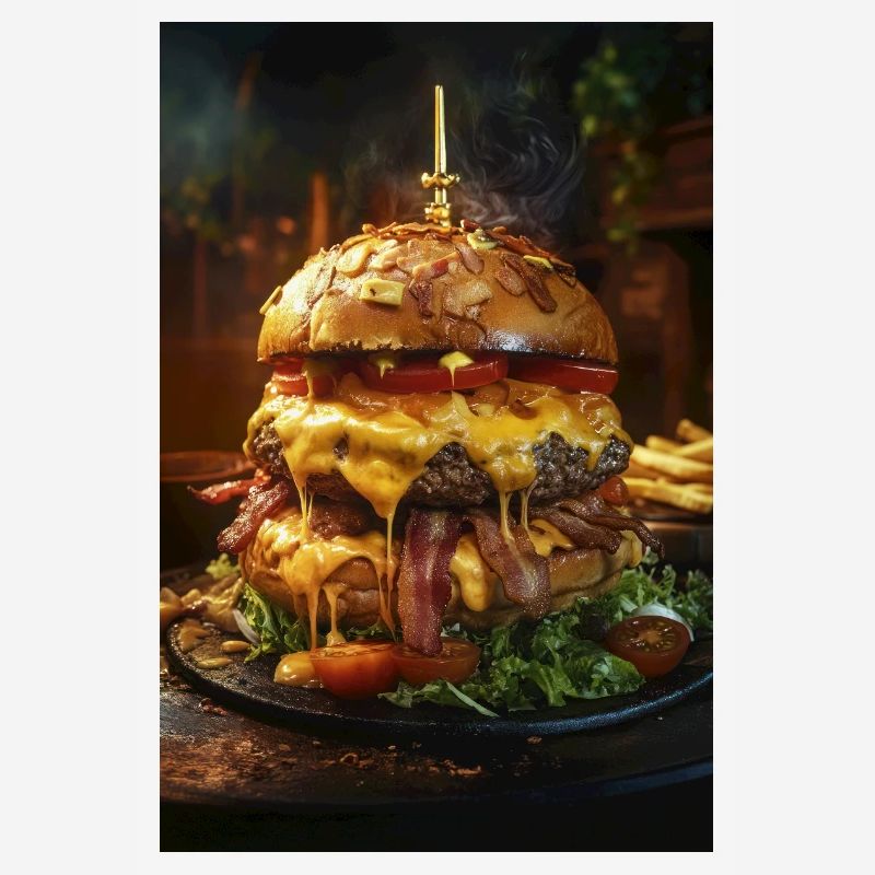 Epic Bacon Cheese Burger Stack