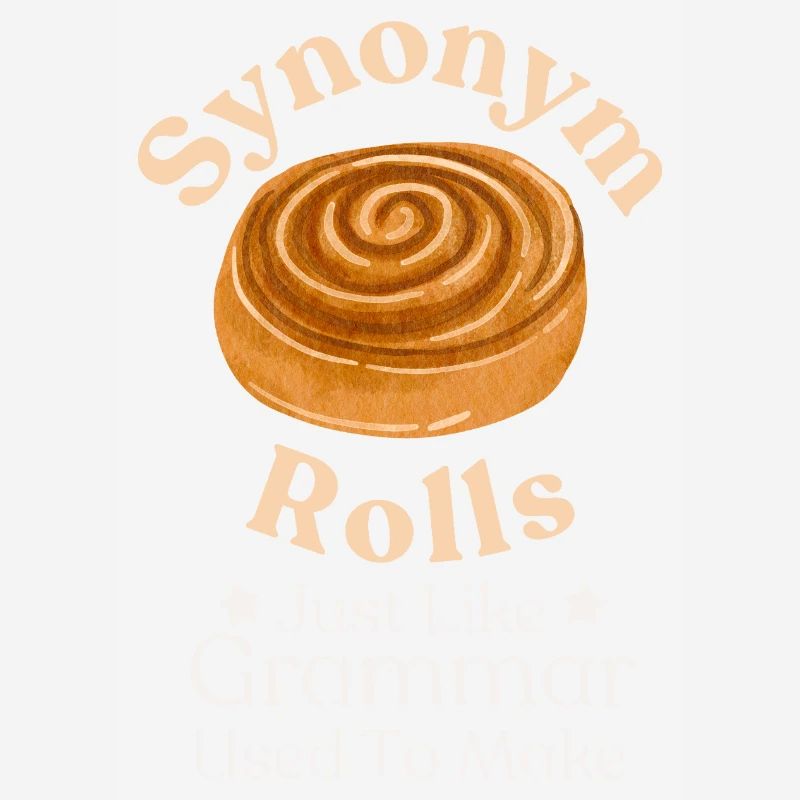 Whimsical Cinnamon Roll Typography Design