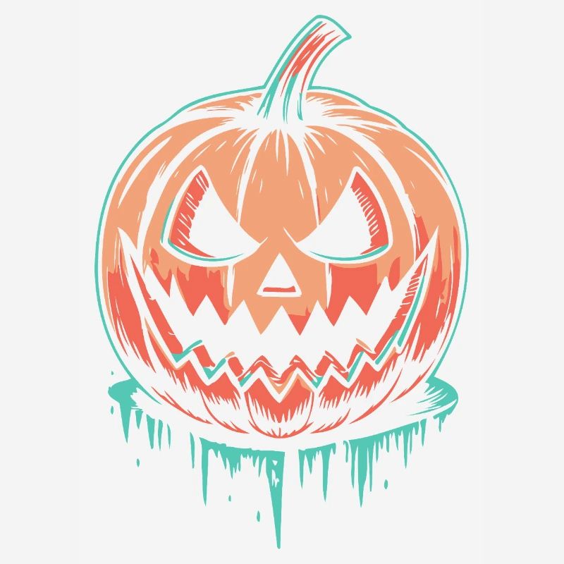 Pumpkin Neon Graffiti Halloween