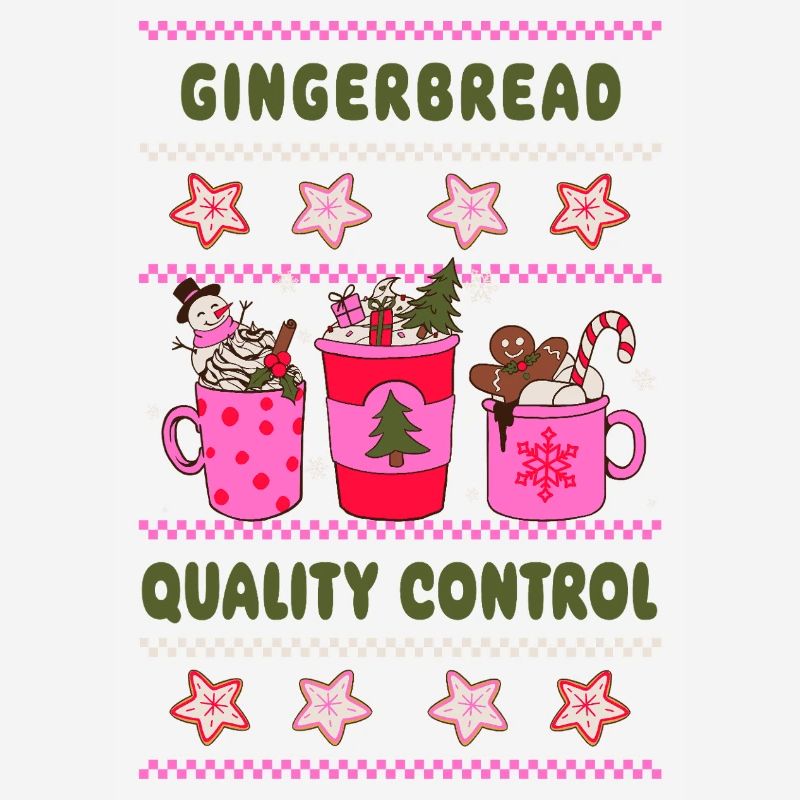Gingerbread Quality Control - Pink Christmas