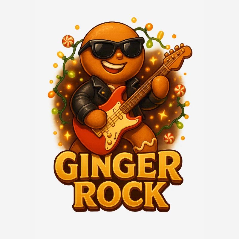 Gingerbread with Guitar Rock n Roll