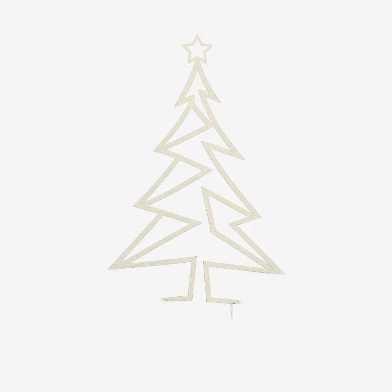 Urban Christmas Tree – Angular One-Line-Art Design