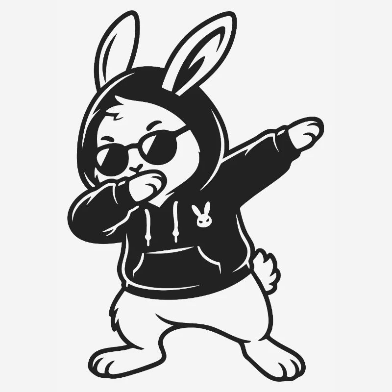 Easter Bunny Dabbing Cool Bunny Easter Funny