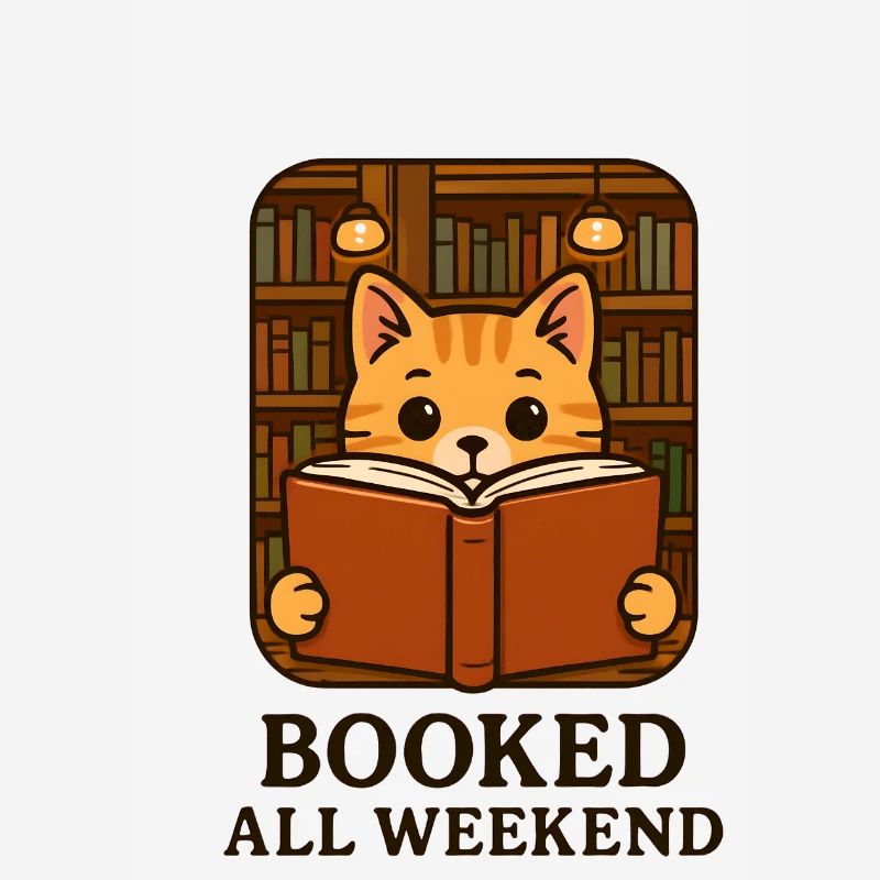 Feline reading refuge on the shelf