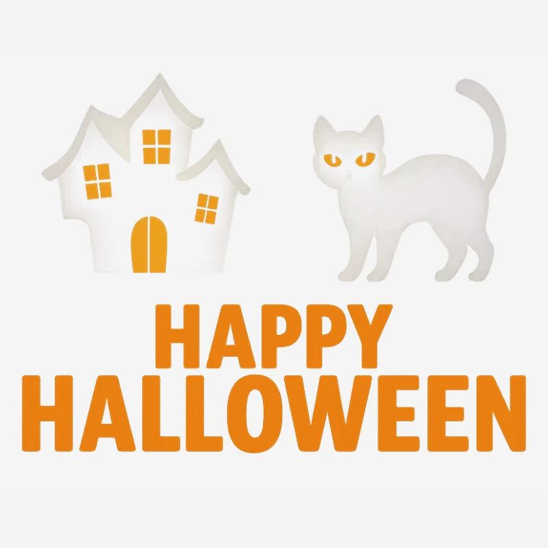 Conception de chat et de maison hantée d’Halloween