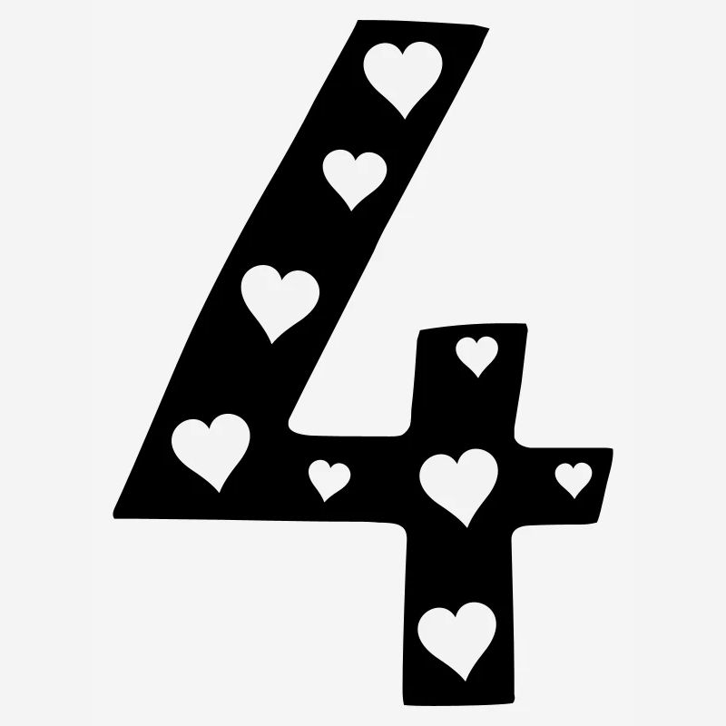 4 Geburtstag mit Herz
