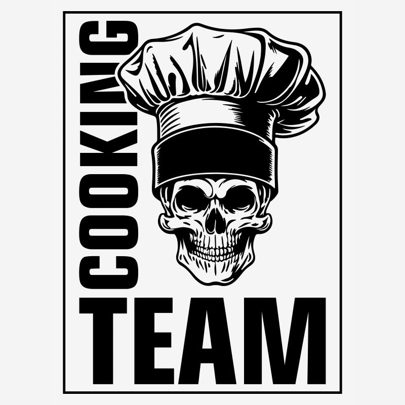 Équipe de cuisine squelette