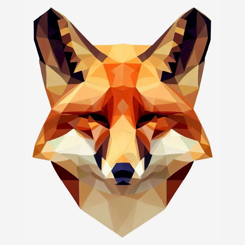 Intriguing Polygon Fox - Moderne