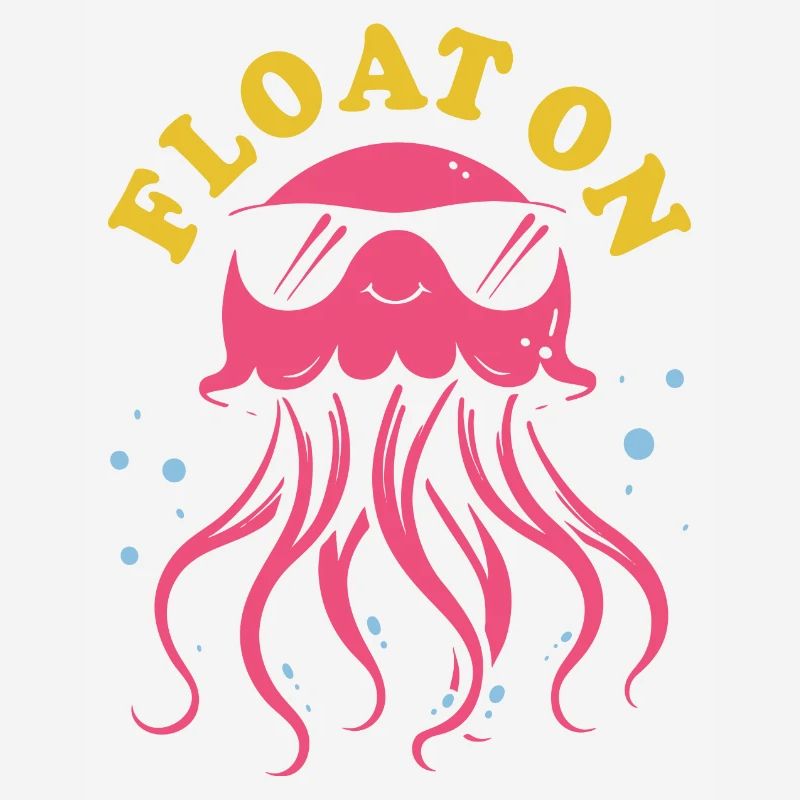 Float on, jellyfish with tentacles, sea creatures