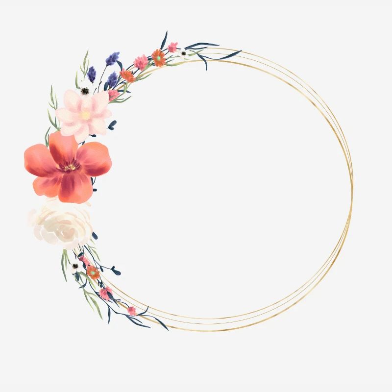 Field flower wreath Boho customizable