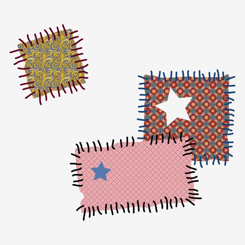 rapiéçage suture aiguille à coudre Patchwork étoiles