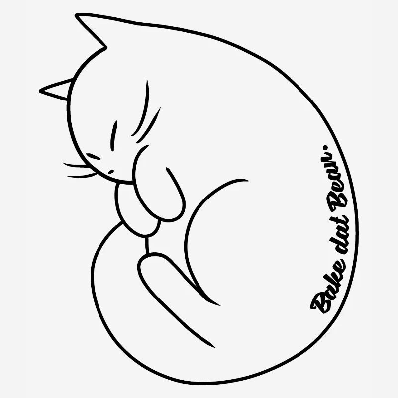 Bake dat Bean | Cute curled up cat