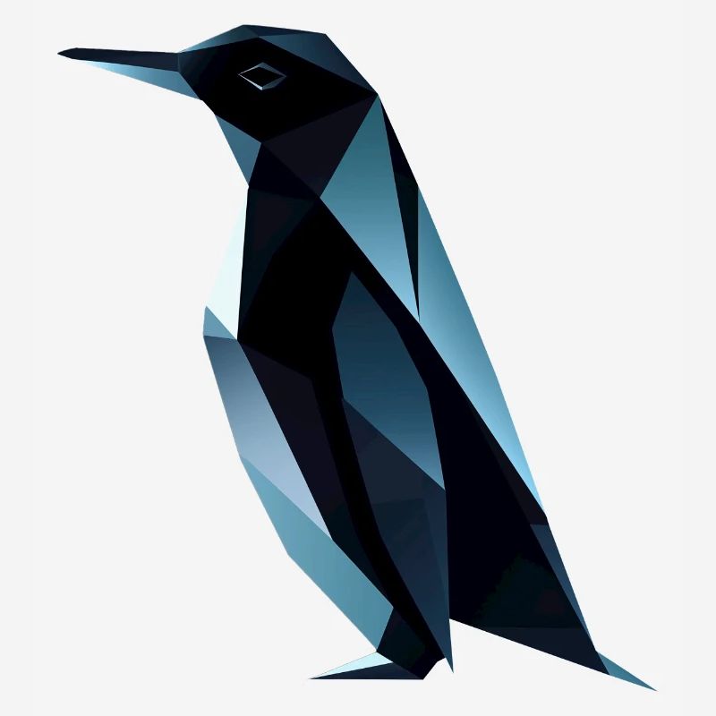 Mignon pingouin Low Poly Design