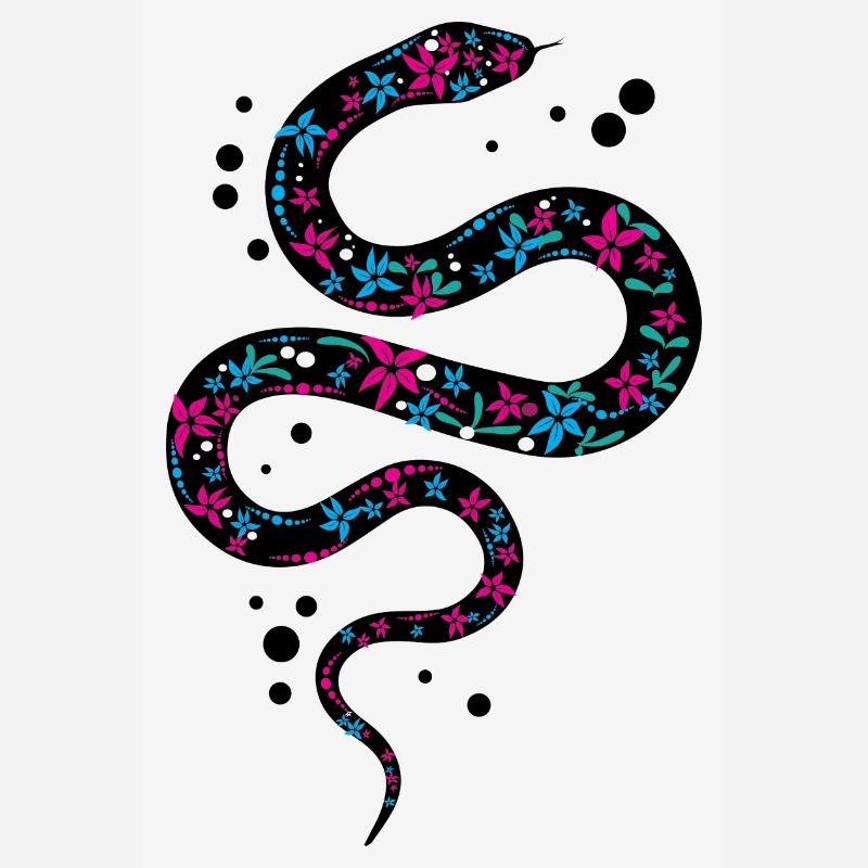 Black beautiful snake with pattern gift