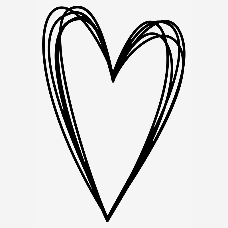 Heart scribble doodle scribble icon love