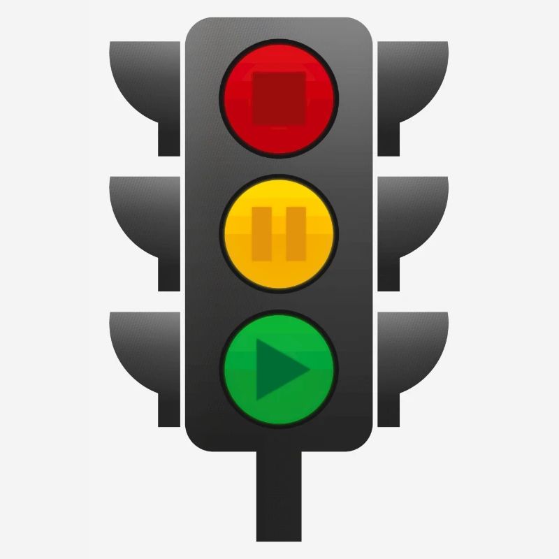 Feu de circulation (arrêt, pause, lecture)