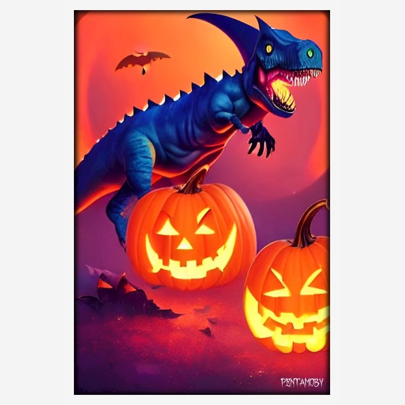 Halloween Dinosaur Pumpkin