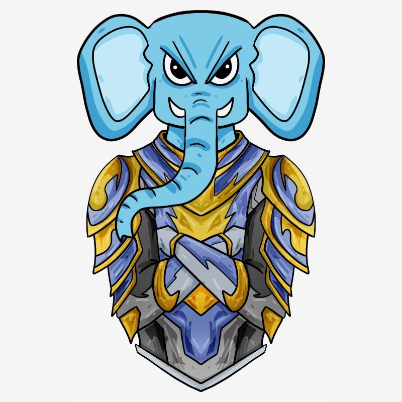 Chevalier éléphant cool
