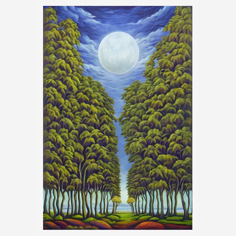 Avenue avec lune