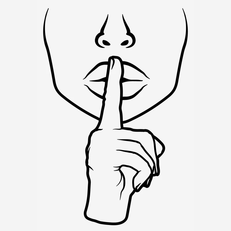 Reposer les doigts devant la bouche