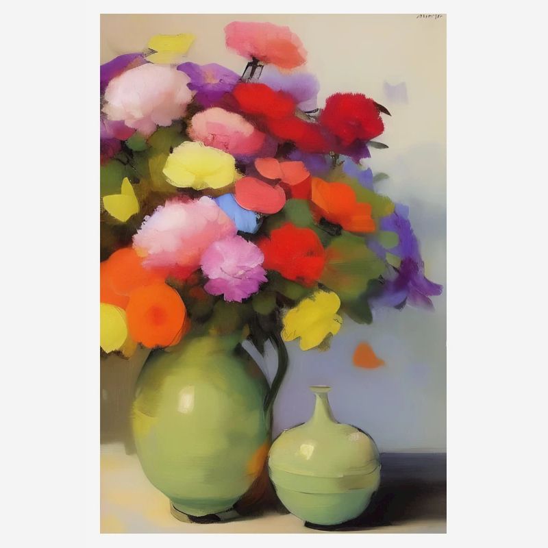 Fleurs et papillon