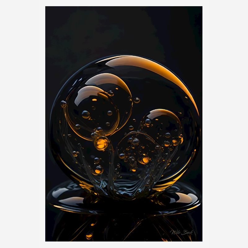 Bubbles in a bubble orange 2