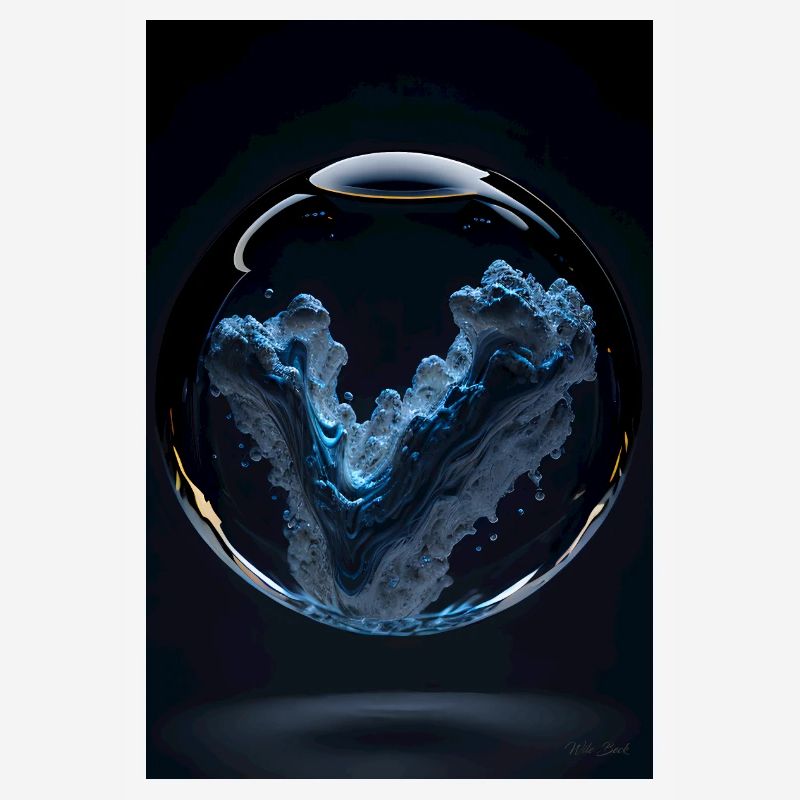 Clouds in a bubble chrome 1