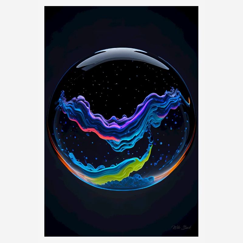 Clouds in a bubble neon 2