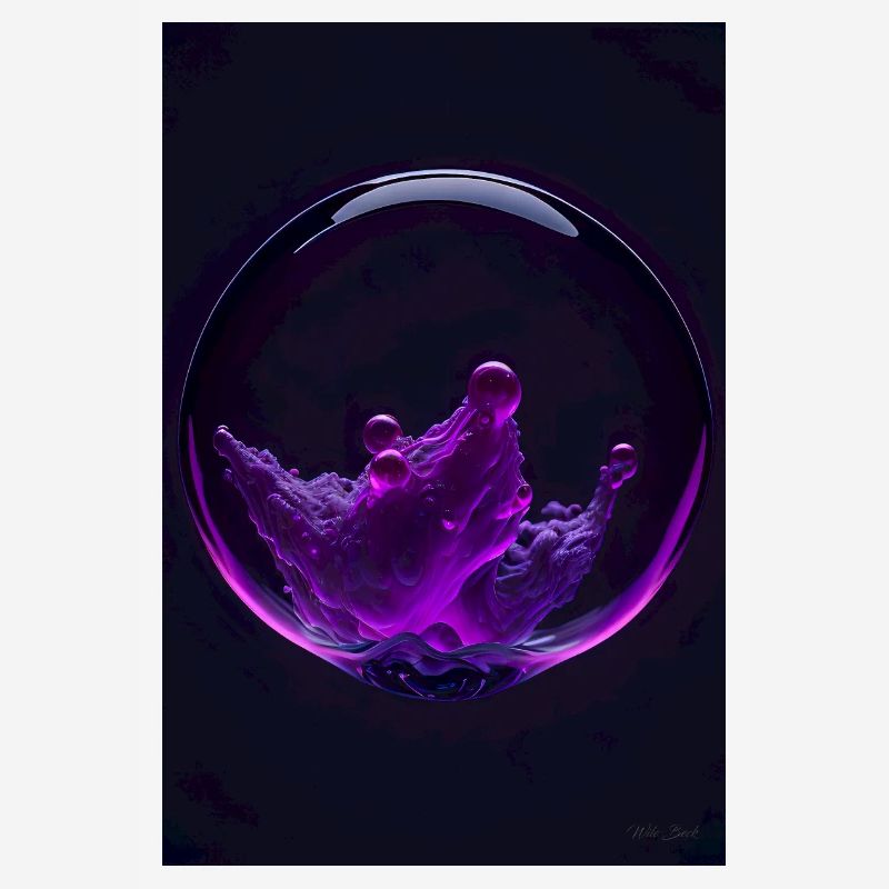 Clouds in a bubble magenta 3