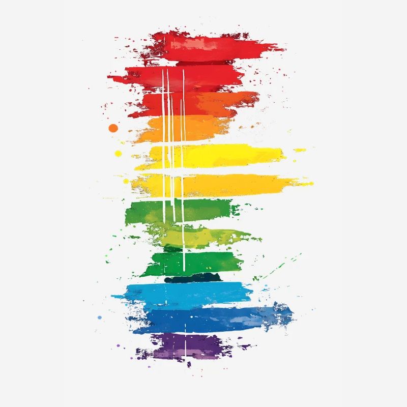 Subtil et cool Dripping Pride drapeau arc en ciel Design