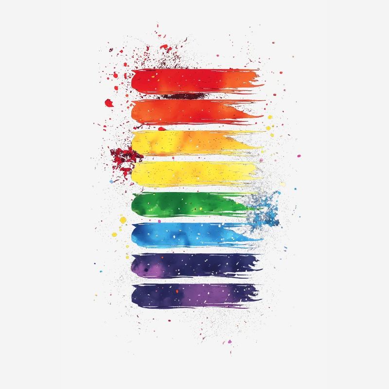 Subtle and Cool Dripping Pride Flag Rainbow Design