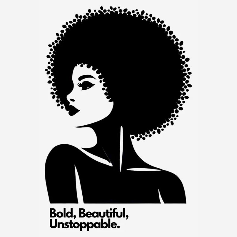 Afro Queen Silhouette