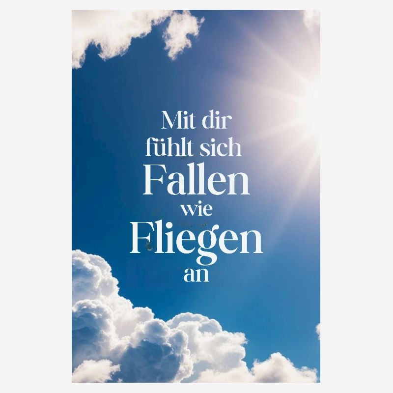 Avec vous, tomber c’est comme voler - Affiche