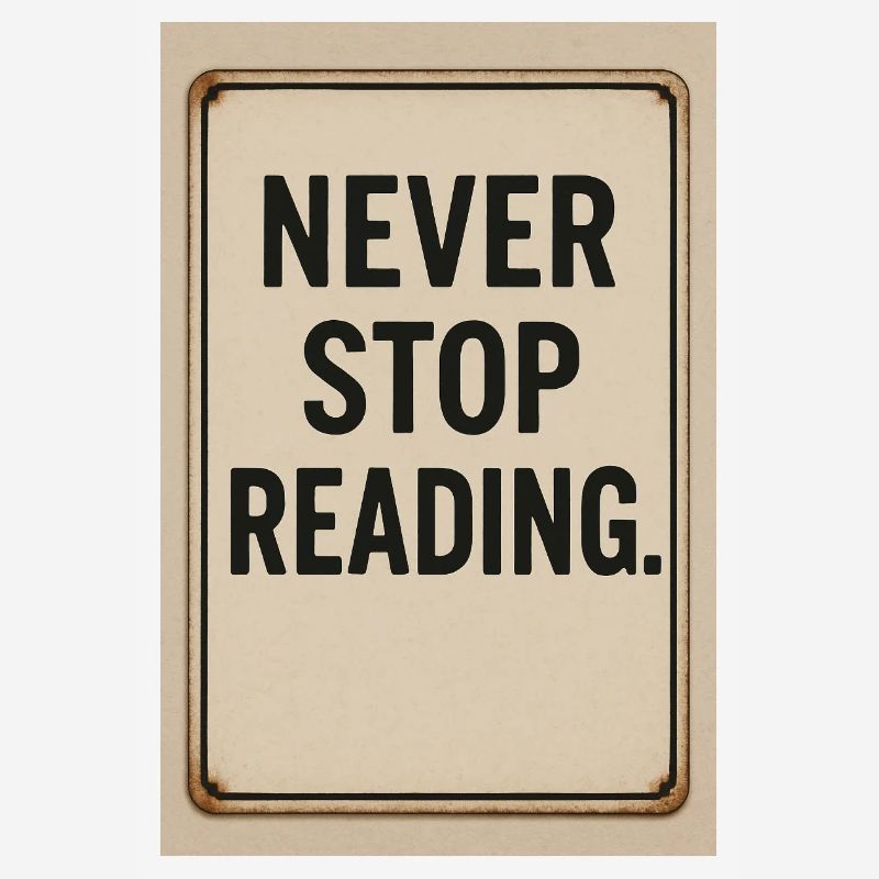 Never stop reading
