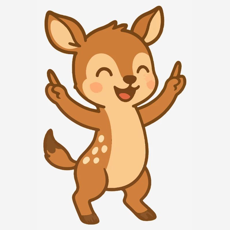 Bébé cerf dansant